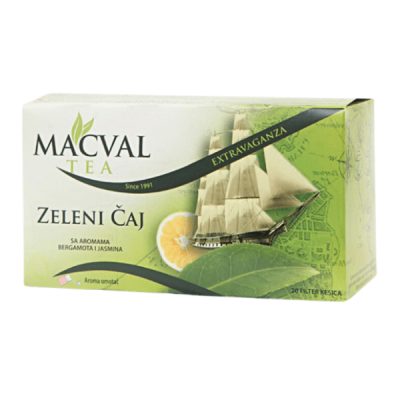 ČAJ ZELENI BERGAMOT&JASMIN EXTRAVAG MACVAL 40G