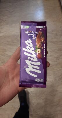 MILKA RAISINS&NUTS 90GR