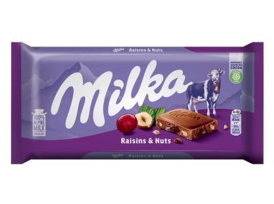 MILKA RAISINS&NUTS 90GR