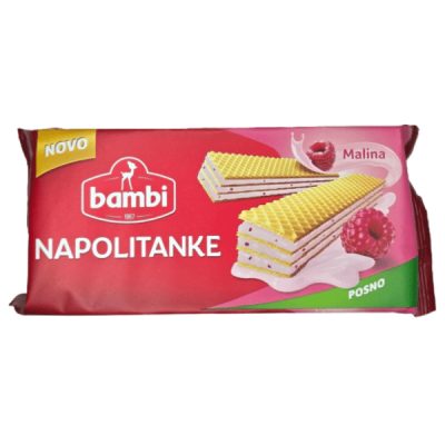 Napolitanke Malina Bambi 185 g