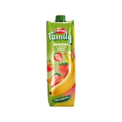 Voćni Nektar Family Banana Jagoda 1 l Brik