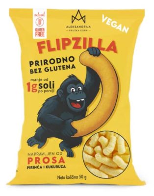 BEZGLUTENSKI FLIPS FLIPZILLA 50g - ALEKSANDRIJA
