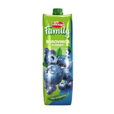 VOĆNI NEKTAR NECTAR FAMILY BOROVNICA 1L BRIK