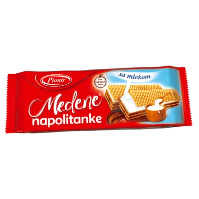 Napolitanke Medene Mleko 160 g Pionir