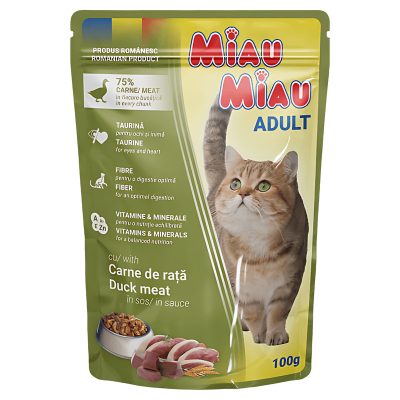 HRANA ZA MAČKE MIAU MIAU PAČETINA U SOSU 100G