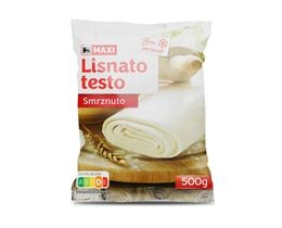 Smrznuto lisnato testo Maxi 500g