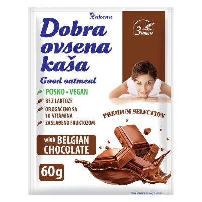 KAŠA OVSENA BELGIJSKA ČOKOLADA DOBRA 60G
