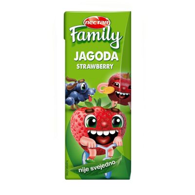 VOĆNI NEKTAR NECTAR FAMILY JAGODA 0,2L BRIK