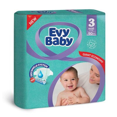 EVY BABY PELENE GIANT 3 MIDI 5-9kg - 90 kom