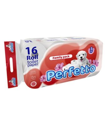 Toalet papir 16/1 PERFETTO Family pack 3sl 3