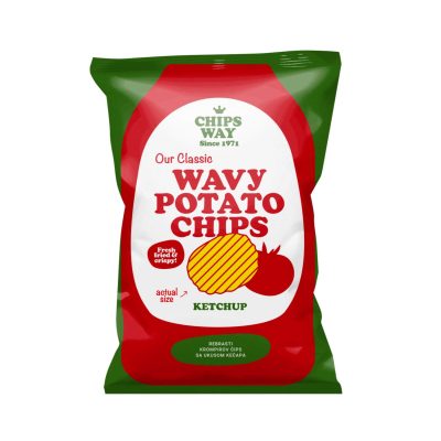ČIPS REBRASTI KEČAP CHIPS WAY 150G