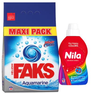 *Deterdzent FAKS 6.75kg Aquamarine+GRATIS NILA color 900ml