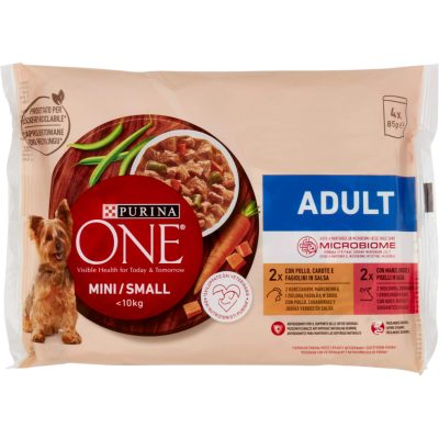 HRANA ZA MALE PSE PILETINA U SOSU ONE ADULT 4X85G