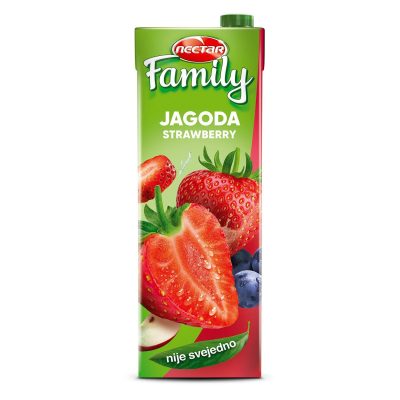 VOĆNI NEKTAR NECTAR FAMILY JAGODA 1,5L BRIK