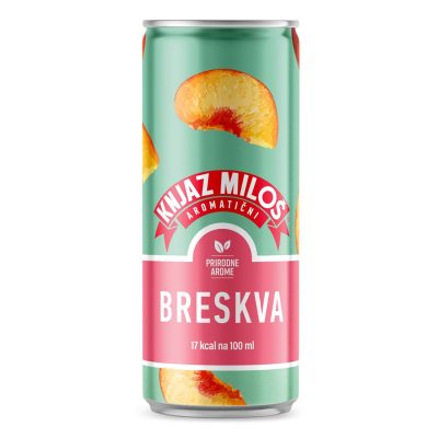 VODA GAZIRANA KNJAZ MILOŠ BRESKVA 0.33L
