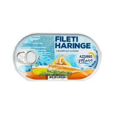 Haringa fileti u biljnom ulju 170g Azzurro Mare