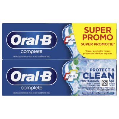 ZP ORAL B COMPLET PROT&CLEAN 2X75ML