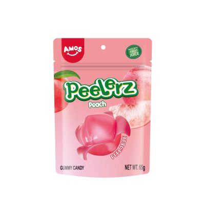 BOMBONE PEELERZ GUMM PEACH 65G AMOS