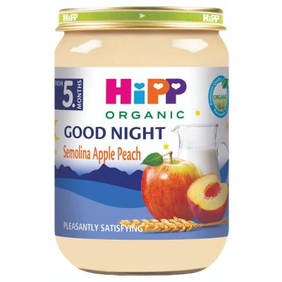 KAŠICA ZA LAKU NOĆ GRIZ+JABUKA+BRESKVA HIPP 190G