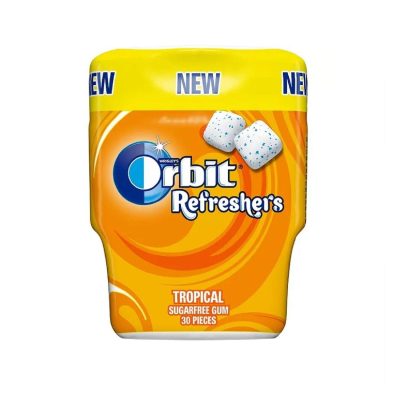 Žvake Orbit Refreshers Tropical Bottle
