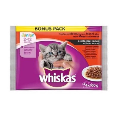 WHISKAS KESICE JUNIOR 4x100g
