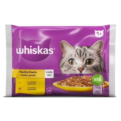 HRANA ZA MAČKE IZBOR ŽIVINE WHISKAS 4X85G