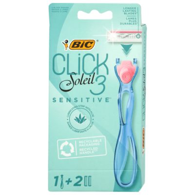BIC 3 CLICK Soleil SEN.brij.drška+2 dop.