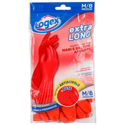 Logex extra LONG rukavice latex M 1/1