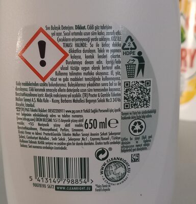 FAIRY LEMON 650ml T