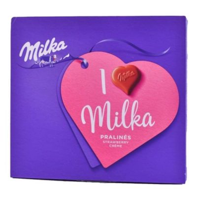 MILKA PRALINE STRAWBERRY&CREAM 110G 1/16