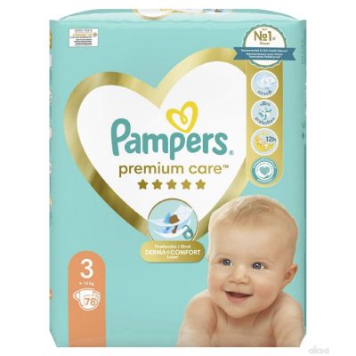 PELENE PAMPERS PREMIUM JP S3 6-10KG 78/1
