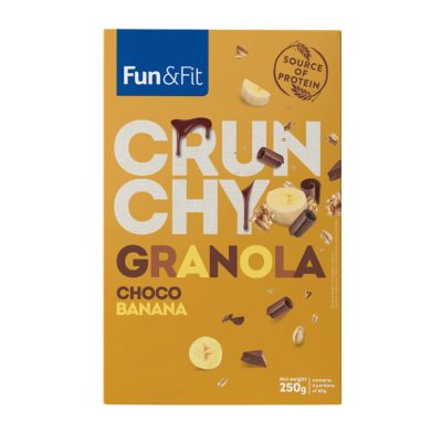 GRANOLA CRUNCHY ČOKO BANANA FUN&FIT 250G