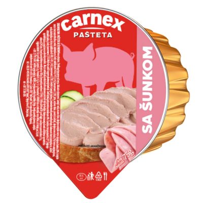 PAŠTETA SA ŠUNKOM CARNEX 75G
