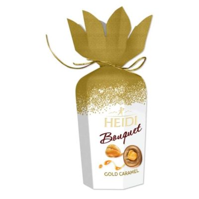 BOMBONJERA BOUQUET FLOWER GOLD CARAMEL 120G