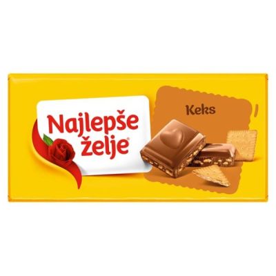 ČOKOLADA NAJLEPŠE ŽELJE KEKS 85G