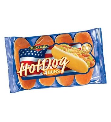 KIFLA HOT DOG 4X62.5GR QUICKBURY
