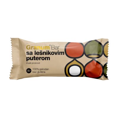 Bar bez Glutena sa Lešnikovim Puterom Granum 30 g