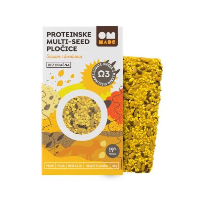 PLOČICE PROTEINSKE BEZ BRAŠNA KURKUMA OM MADE 108G
