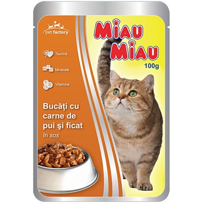 HRANA ZA MACE MIAU MIAU PILETINA U SOSU 100G AS VELPRO