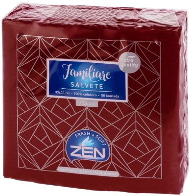 ZEN SALVETE 33X33/50 1SL BORDO