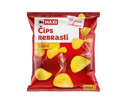 Cips rebrasti slani Maxi 150g