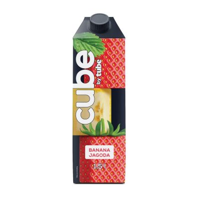 VOĆNI NAPITAK CUBE BY TUBE BANANA+JAGODA 1.5L BRIK