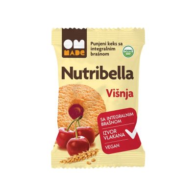 Keks Integralni sa Višnjom Nutribella Om Made 50 g