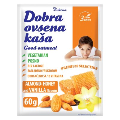 Kaša Ovsena Badem&Med&Vanila Premium Dobra 60 g