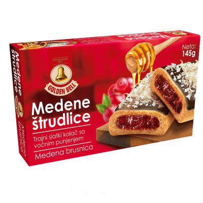 Strong Štrudla Medena Brusnica 145 g Golden Bell