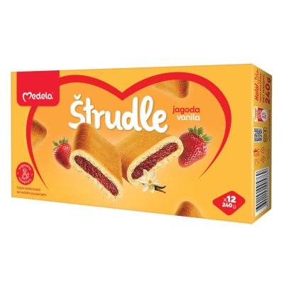 ŠTRUDLA JAGODA VANILA MEDELA 240G