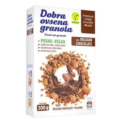 GRANOLA OVSENA BELGIJSKA ČOKOLADA DOBRA 300G