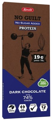 ČOKOLADA BEZ ŠEĆERA DARK PROTEIN KANDIT 80G