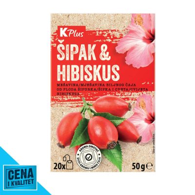 Čaj Šipak Hibiskus 50 g K Plus