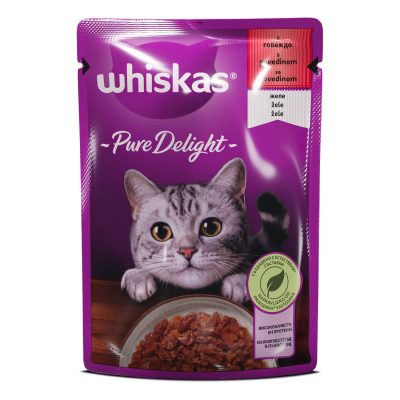 HRANA ZA MAČKE PURE DELIGHT GOVEDINA WHISKAS 85G